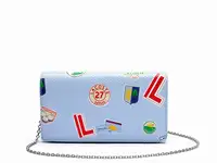 Женский кошелек lacoste chantaco patches на цепочке из кожи