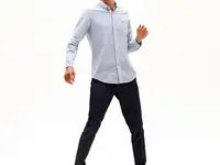 Мужская рубашка lacoste slim fit в полоску