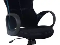 Кресло офисное brabix "force ex-516", ткань, черное/вставки синие, 531572