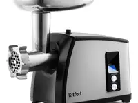 Электромясорубка kitfort kt-2105 1800 вт серебристый чёрный