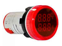 Индикатор значения напряжения и тока AD22-RAV красный Энергия, 200 шт