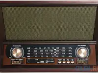 Радиоприемник портативный сигнал бзрп рп-340 дерево коричневое usb microsd