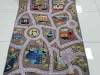 Детская ковровая дорожка с машинками и домами, ковер, коврик 100 см и 140 см, фотография 5