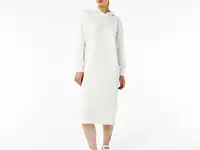 Женское длинное платье lacoste с капюшоном