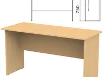 Стол письменный "канц", 1400х600х750 мм, цвет бук невский, ск21.10
