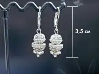 Комплект украшений браслет и серьги Ice Woman из натурального горного хрусталя, фотография 2