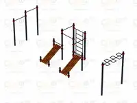 Воркаут  30 (89) | рукоход, двойной турник, шведская стенка, две