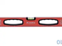 Уровень алюминиевый, фрезерованный, 3 глазка, рукоятки, 800 мм// matrix