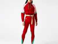 Женская толстовка lacoste sport loose fit cropped colour-block sweatshirt