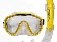 G комплект маска оверсайз про + трубка 327ss, силикон, желтый