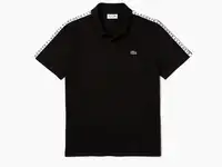 Мужская ультралегкая хлопковая рубашка-поло lacoste с надписью band