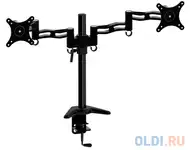 Кронштейн для мониторов cactus cs-vm-d08-bk черный 13"-27" настольный поворот и наклон