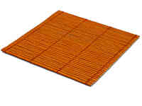 Набор чайных циновок (бамбук), оранжевые, 10 х 10 см, 5 шт/упак
