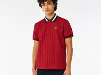 Мужское поло lacoste classic fit с монограммой