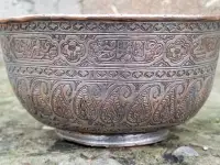 Медная Чаша 19 век ручная работа, фотография 5