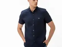 Мужская льняная рубашка lacoste slim fit