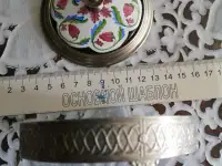 Продам металлическую старинную шкатулку-пудреница для коллекции., фотография 2