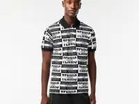 Мужское поло lacoste l.12.12 с принтом