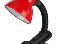 Эра c0041425 настольный светильник n-102-e27-40w-r красный {на прищепке}