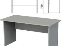 Стол письменный "этюд", 1400х700х750 мм, серый, 400028-03