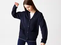 Женский шерстяной кардиган lacoste на пуговицах