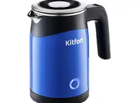 Чайник электрический kitfort 639-2-кт 1150 вт синий 0.6 л чугун