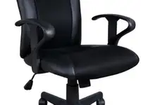 Кресло brabix "optima mg-370", с подлокотниками, экокожа/ткань, черное, 531580