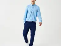 Мужские брюки чинос slim fit из хлопка и льна