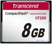 Промышленная карта памяти compactflash transcend 220i, 8 гб slc, темп. режим