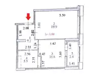 Cдам 1-комнатную 46.5м в ЖК SOHO, Керей Жәнібек хандар 42, фотография 3