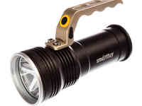 Аккумуляторный светодиодный фонарь smartbuy cree t6 10вт, металлический с ручкой, аккумулятором 2x18650, ip54