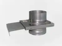 Шибер оцинкованный, 100-800 мм, s 0,5-0,7 мм, Вид: прямоугольный; круглый, Соед-ие: фланцевое