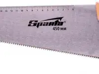 Ножовка по дереву, 450 мм, 7-8 трi, каленый зуб, линейка, деревянная