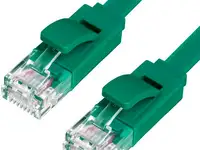 Greenconnect патч-корд prof плоский прямой 1.5m, utp медь кат.6, зеленый, позолоченные