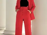 Яркие брюки-палаццо