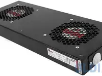 Цмо модуль вентиляторный, 2 вентилятора, колодка, чёрный r-fan-2j-9005