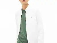 Мужская льнаная рубашка lacoste regular fit