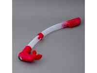 Трубка подводная sargan агидель (прозрачный силикон) т.красная