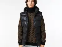 Мужская стёганая жилетка lacoste с капюшоном