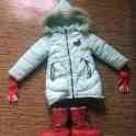 Куртка на 5-6 лет+сапожки+перчатки