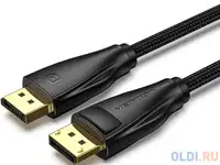 Кабель displayport 2м vention hccbh круглый черный