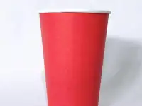 Бумажный стакан 400мл  красный, фотография 2