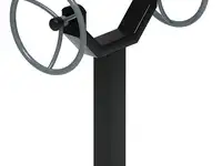 Рули (положение стоя) серый - уличный тренажер - ст 105-13