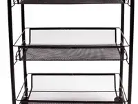 Этажерка (тележка) brabix офисно-бытовая 3 яруса, на колесах, металл, черная, 43,5х26х62,5