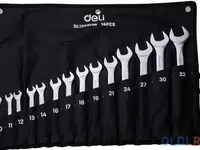 Набор комбинированных гаечных ключей 14 шт deli dl130014b спецификация: 10 мм,