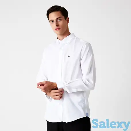 Мужская хлопковая рубашка lacoste oxford regular fit, фотография 1