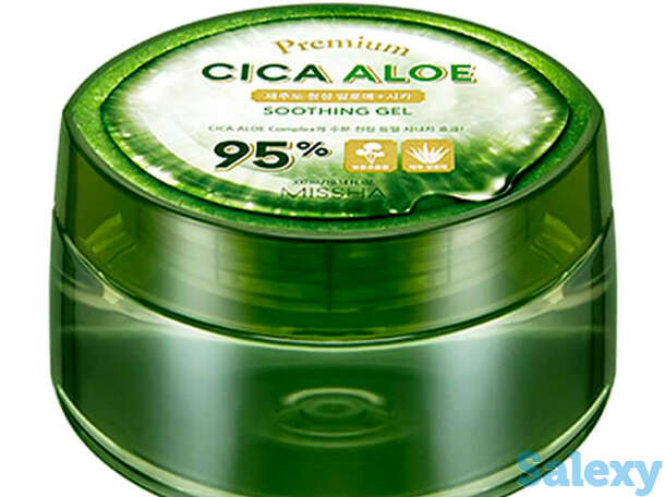 Гель с алоэ и центеллой азиатской missha premium cica aloe soothing gel, фотография 1
