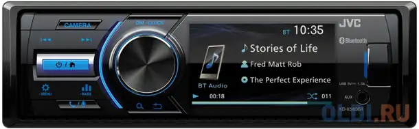 Автомагнитола jvc kd-x560bt 1din 4x45вт, фотография 1
