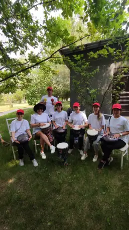 Мастер-классы на праздники по барабанам, хэндпанам хангам, барабанам джембе, шанкобызам варганы, бубнам, глюкофонам, фотография 5