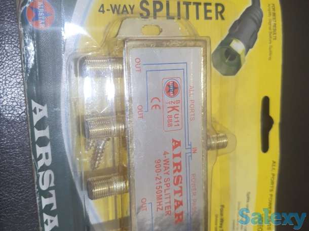 Сплиттер делитель TV сигнала 4 way Разветвитель на 4 выхода, фотография 4